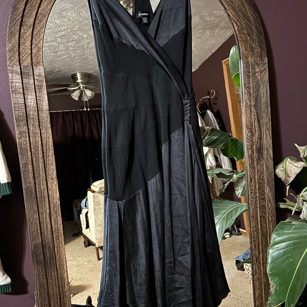 bebe Black Asymmetrical Dress